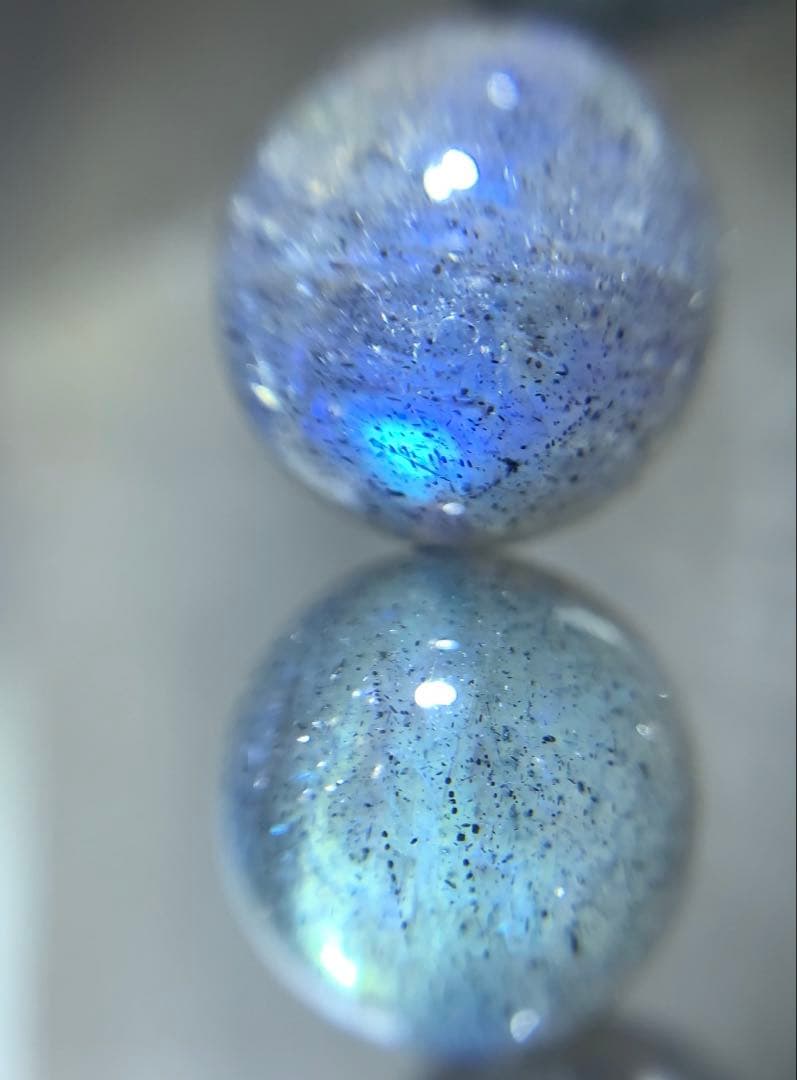 月と太陽のパワー最強‼️ 【高品質】ラブラドライト　ブルーシラー　虹　ブレスレット